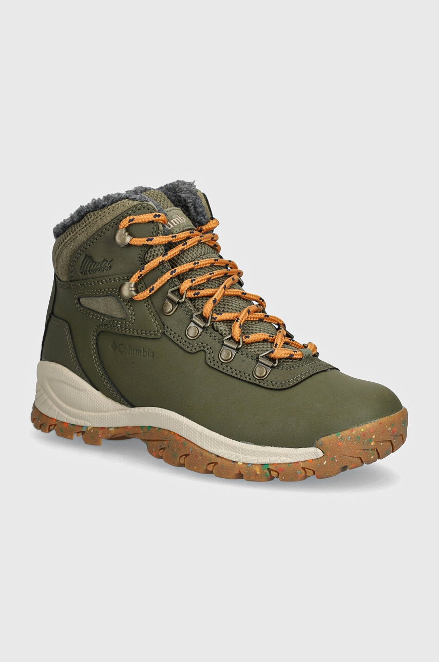 Čevlji Columbia Newton Ridge Waterproof Omni-Heat zelena barva, 2100221