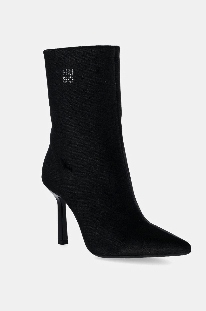 Gležnjače HUGO Katniss za žene, boja: crna, s tankom potpeticom, 50529809