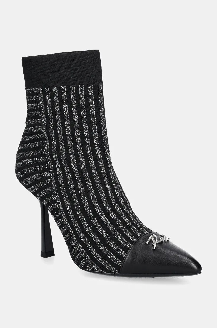 Gležnarji Karl Lagerfeld PANDARA II ženski, črna barva, KL31343