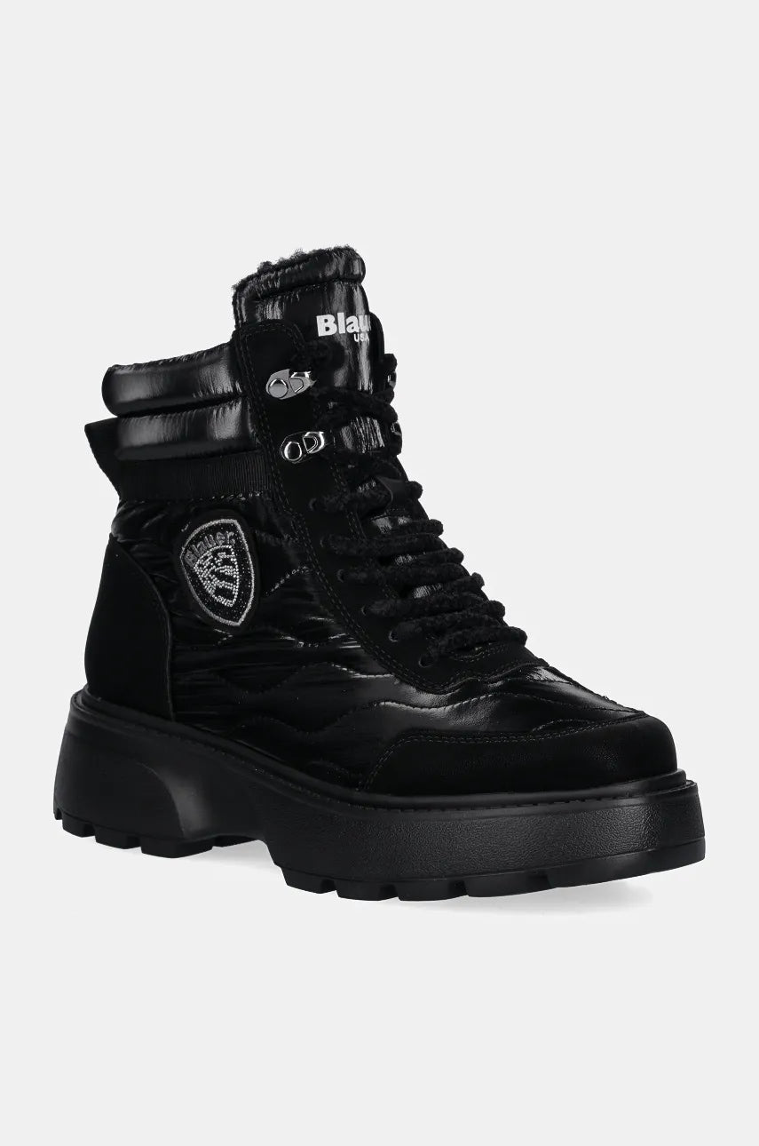 Gležnjače Blauer BLANCA za žene, boja: crna, ravni potplat, sa srednje toplom podstavom, F4BLANCA03.NYP