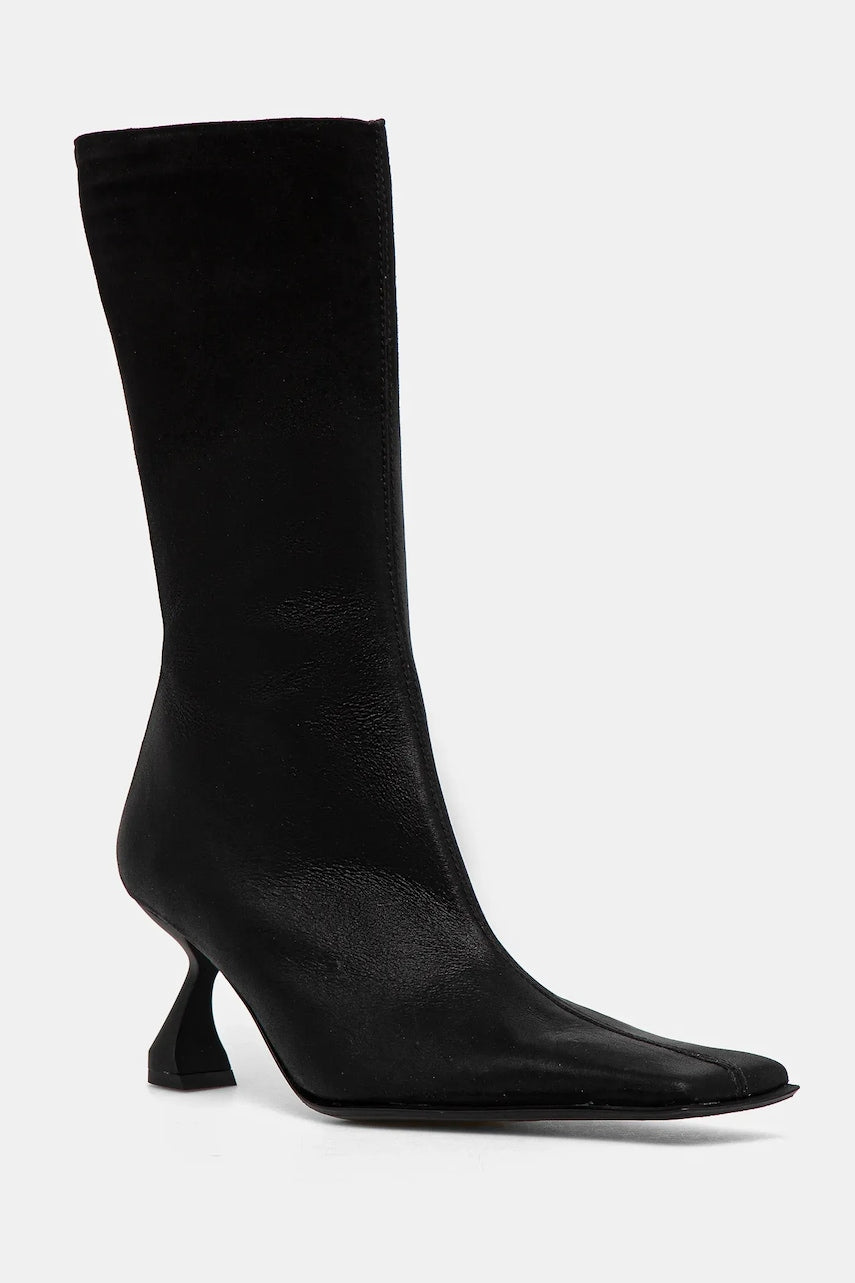 Kožne čizme Miista Pearl za žene, boja: crna, s tankom potpeticom, MI_5594