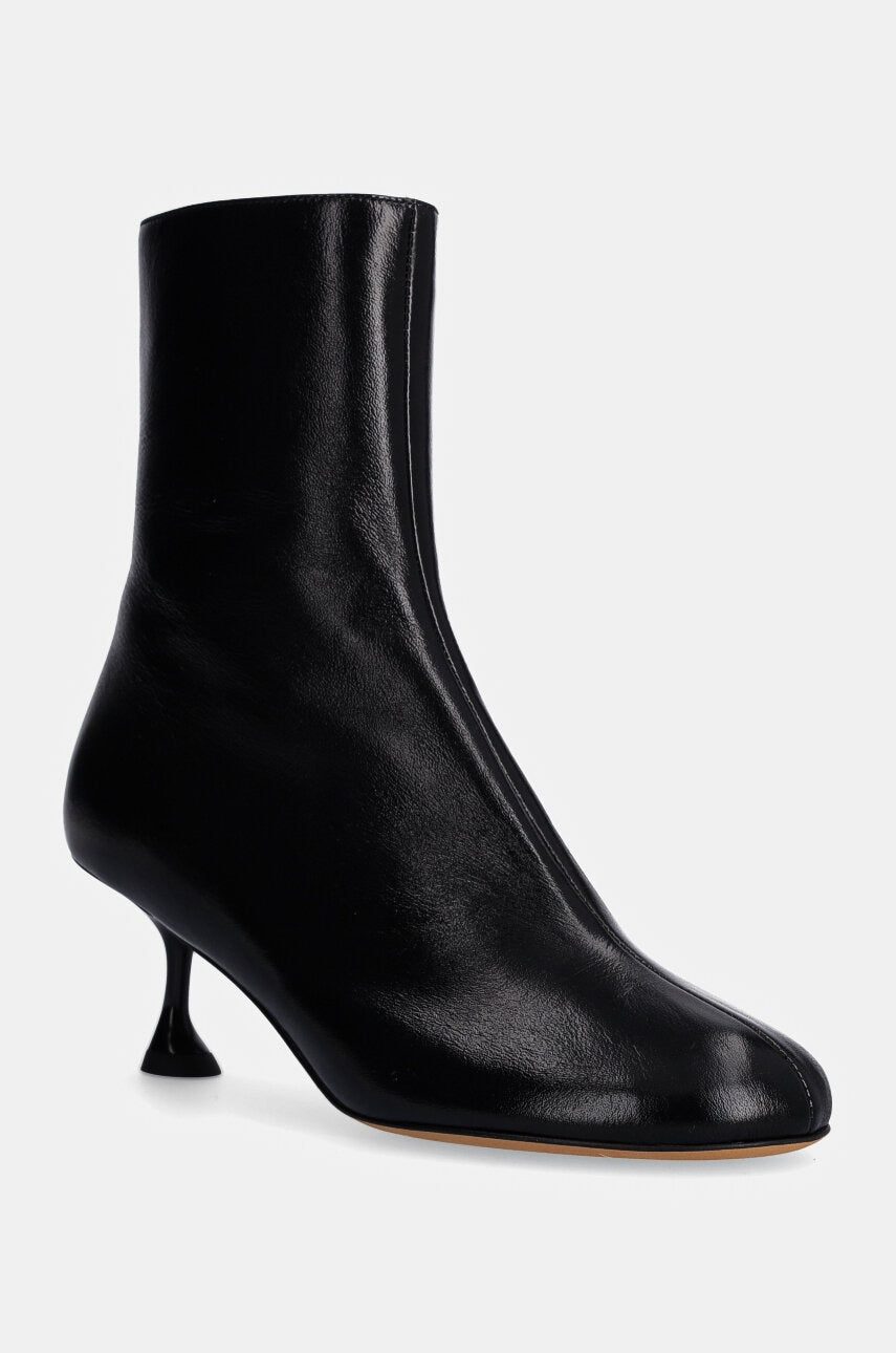 Kožne gležnjače Proenza Schouler Tee Ankle za žene, boja: crna, s tankom potpeticom, PS43232A