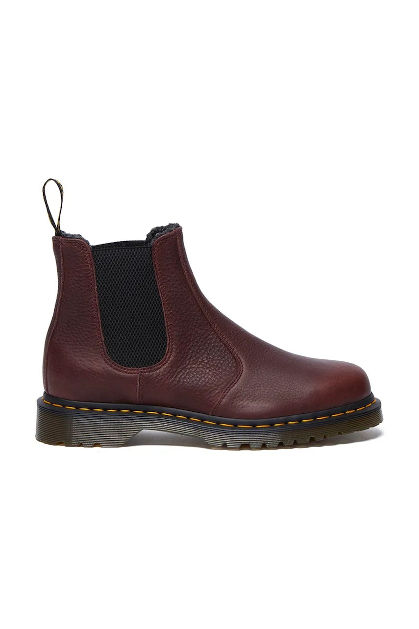 Čizme Dr. Martens 2976 WL za žene, boja: bordo, ravni potplat, s toplom podstavom, DM31874600