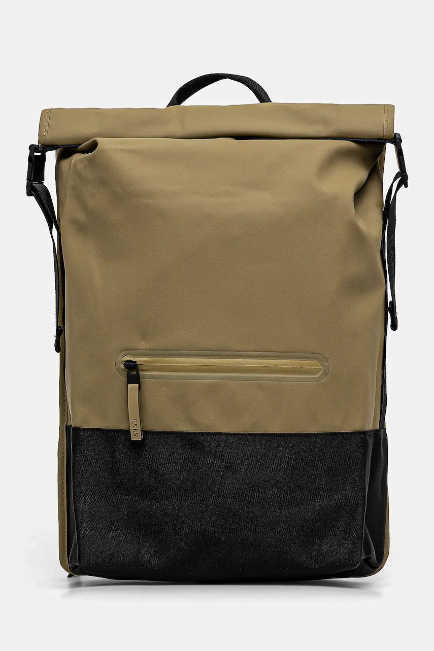 Ruksak Rains Trail Rolltop Backpack W3 boja: zelena, veliki, bez uzorka, 14320-44