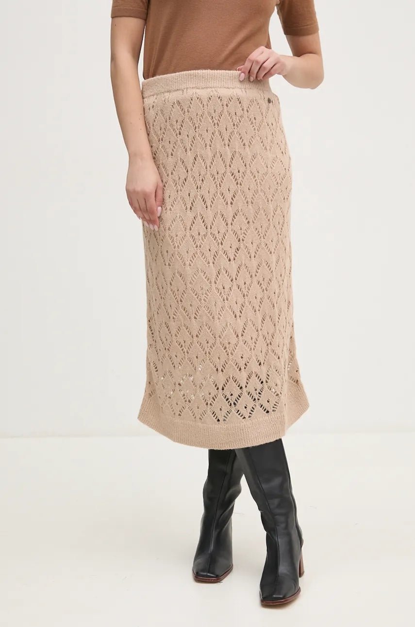 Krilo Pepe Jeans HAILEY SKIRT bež barva, PL901169
