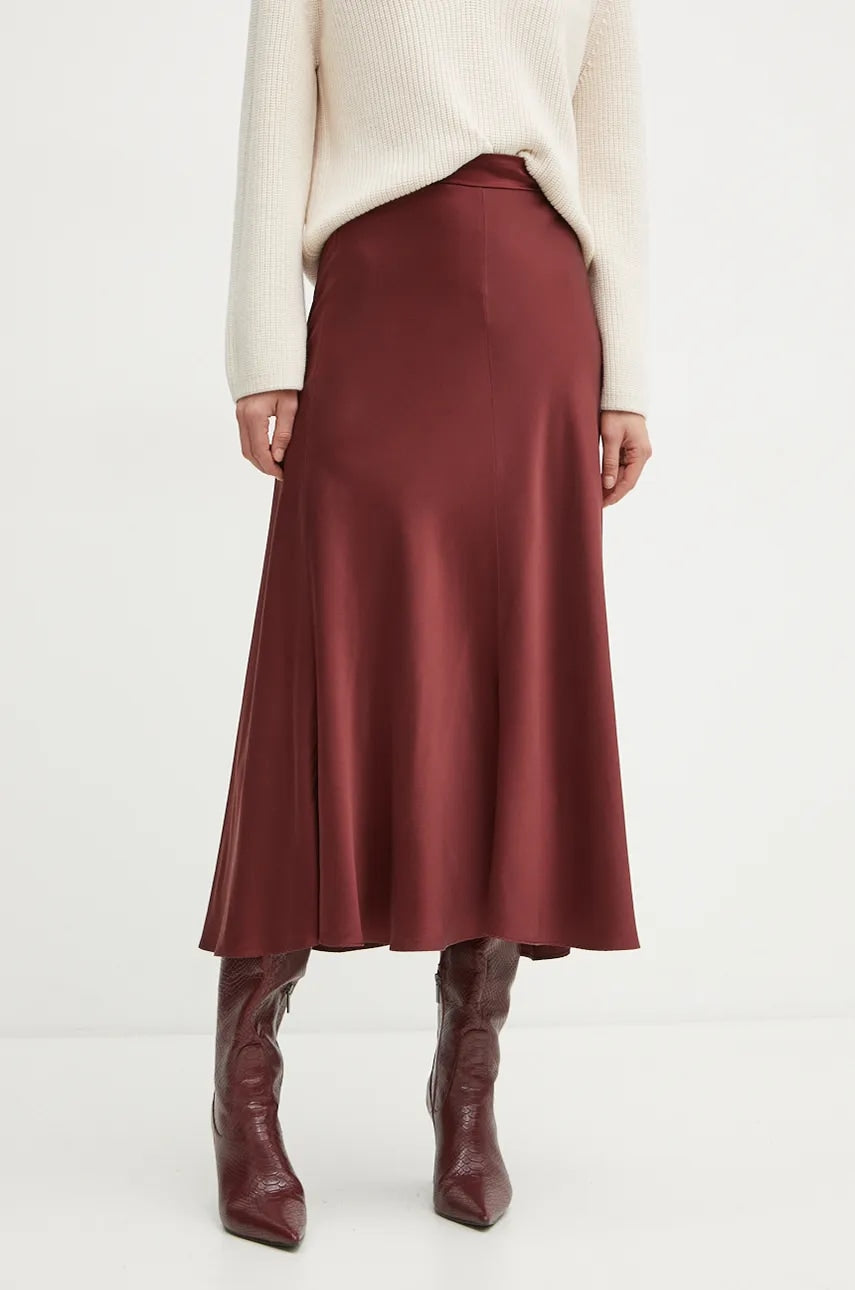 Svileno krilo Forte Forte rdeča barva, 9919_my skirt