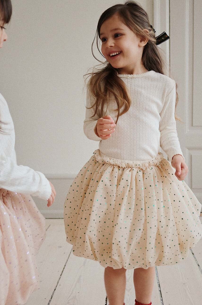 Dječja suknja Konges Sløjd FAIRY BALLOON SKIRT boja: bež, mini, širi se prema dolje, KS101512
