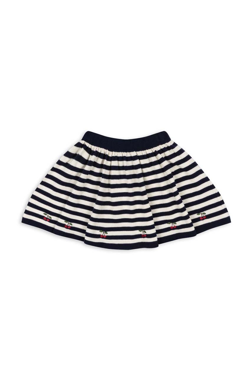 Otroško bombažno krilo Konges Sløjd VENTON KNIT SKIRT GOTS mornarsko modra barva, KS101724