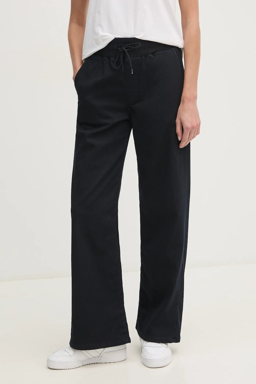 Traperice Pepe Jeans LOOSE ST PANTS HW MIDNIGHT za žene, visoki struk, PL204834
