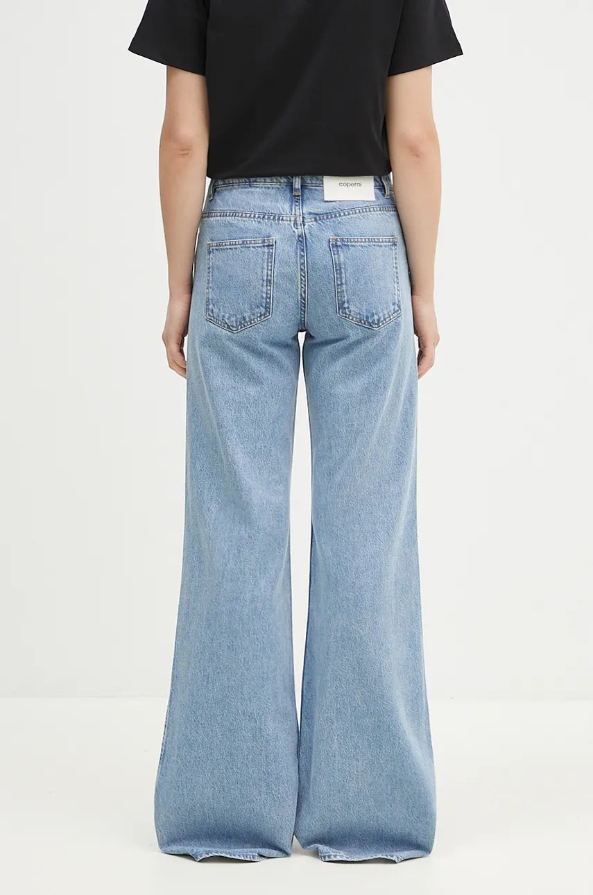 Traperice Coperni Wide Leg Denim Pants za žene, COPP95F2008