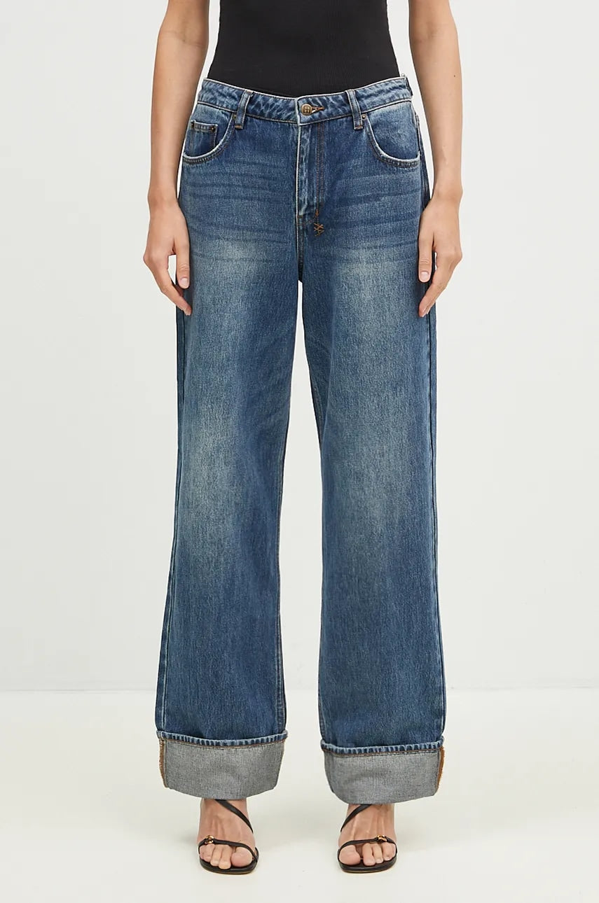 Traperice KSUBI Low Rider Cuffed Aged za žene, visoki struk, WFA24DJ006