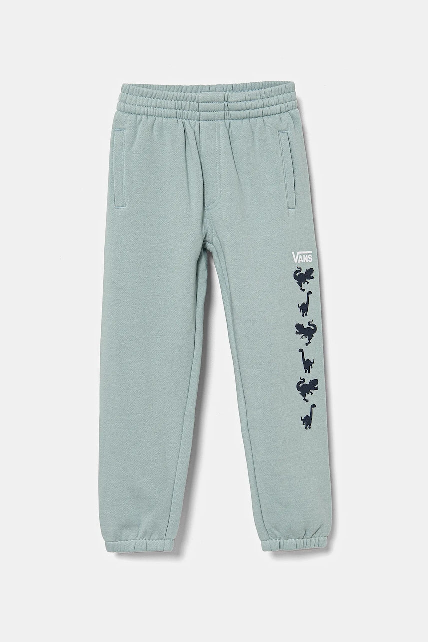 Dječji donji dio trenirke Vans KD Dino Pant boja: tirkizna, s tiskom, VN000JS2M8I1