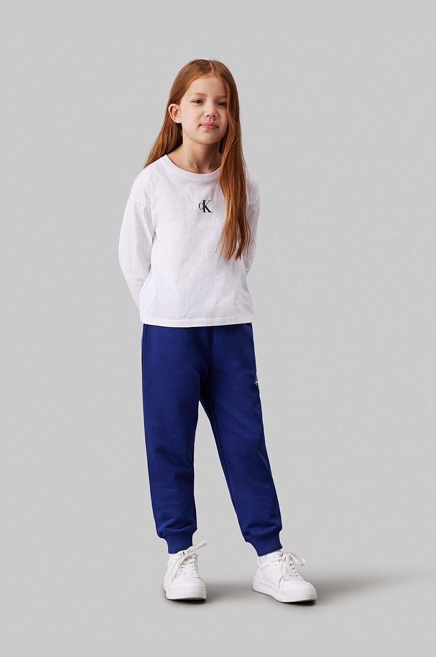 Otroška bombažna trenirka Calvin Klein Jeans SWEATPANTS IU0IU00285