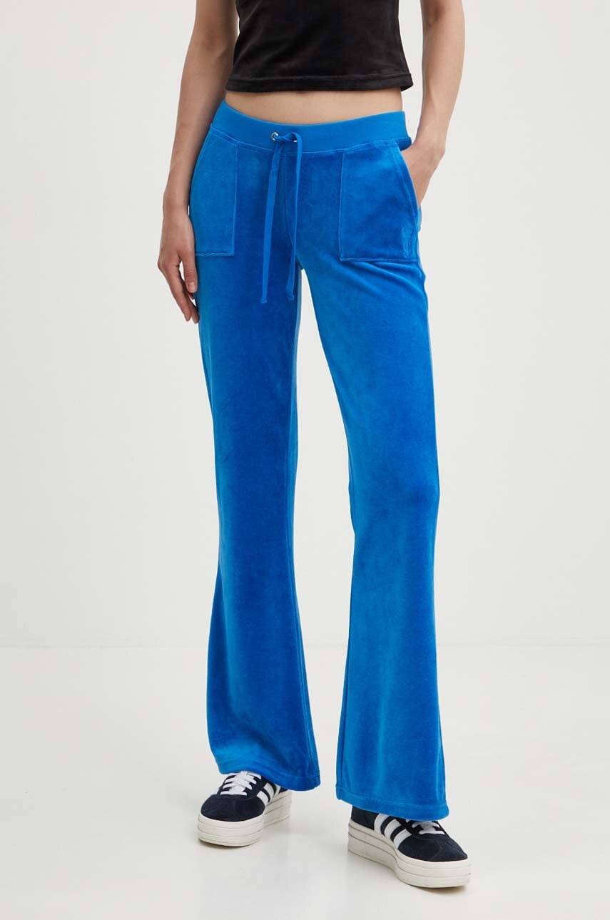 Velur spodnji del trenirke Juicy Couture CAISA LOW RISE PANT JCSEBJ008