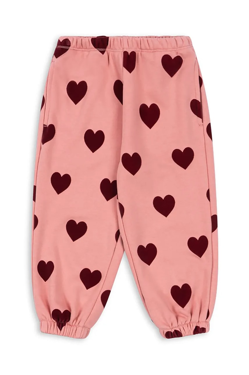 Dječji donji dio trenirke Konges Sløjd LOU SWEAT PANTS OCS boja: ružičasta, s uzorkom, KS102020