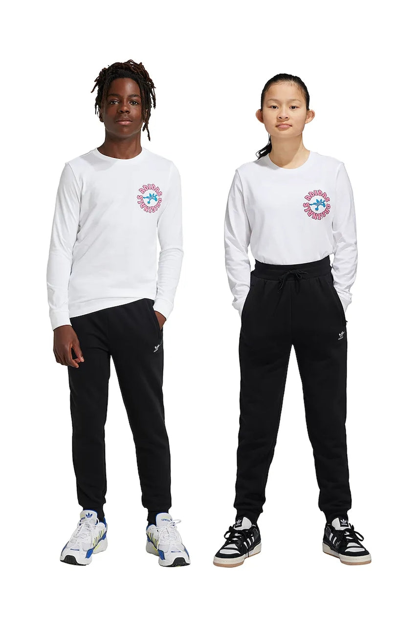 Otroški spodnji del trenirke adidas Originals PANTS črna barva, IW3498