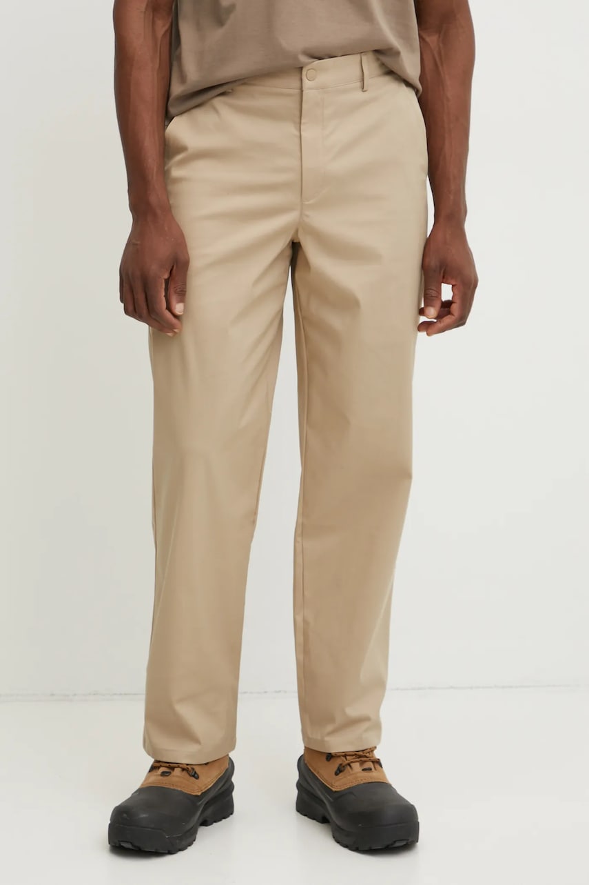 Hlače New Balance Athletics Standard Pant 30" moške, bež barva, MP43560SOT