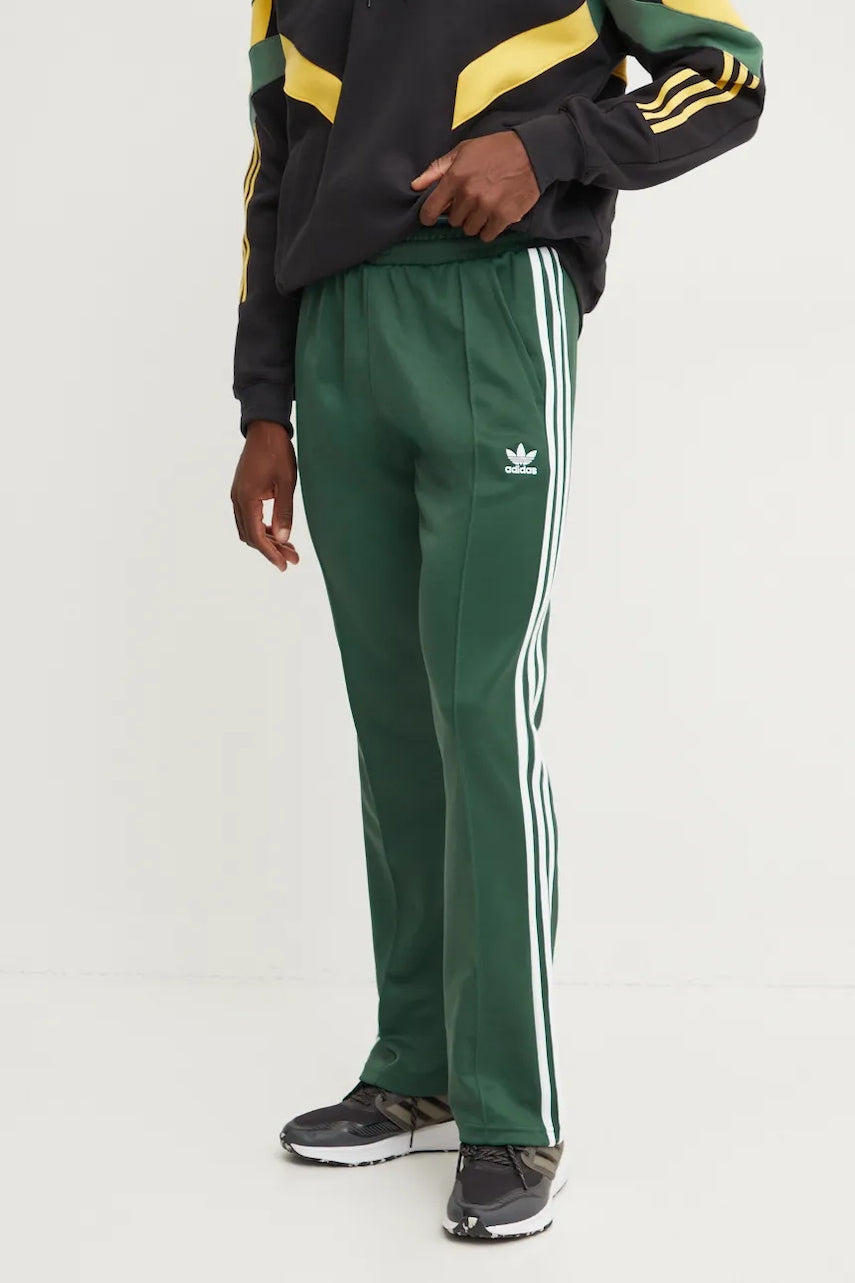 Donji dio trenirke adidas Originals 70S Track Pant boja: zelena, s uzorkom, IX5224