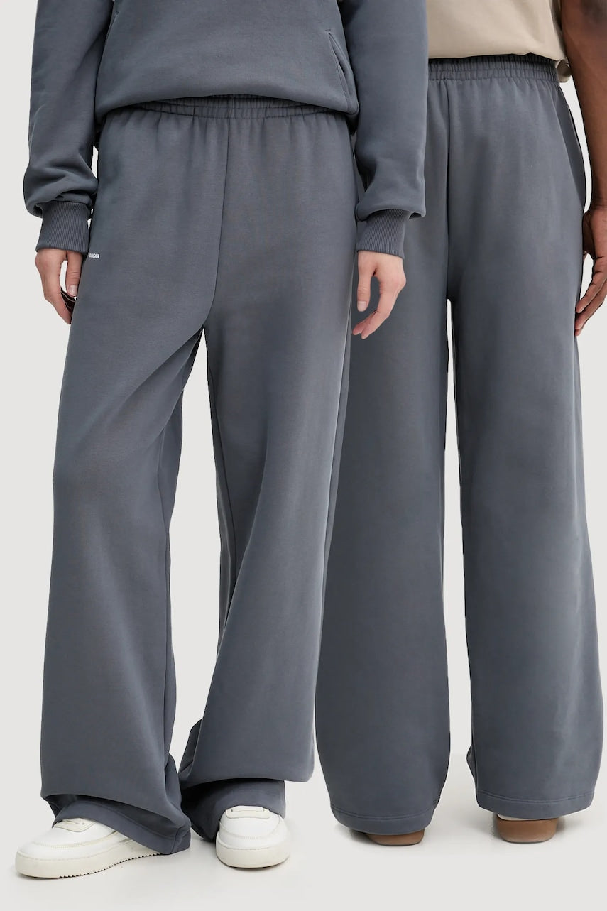 Pamučni donji dio trenirke Pangaia boja: siva, bez uzorka, 10002311