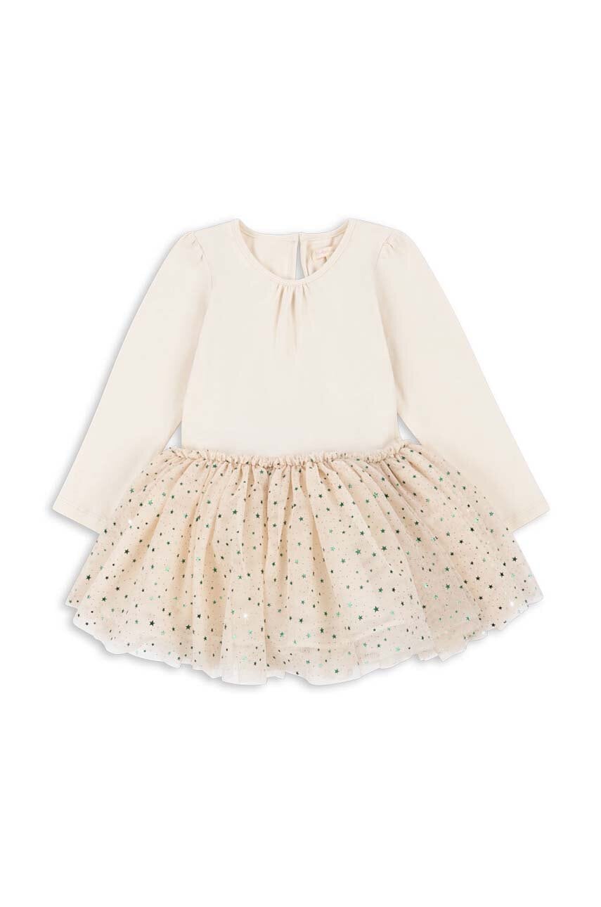 Dječja haljina Konges Sløjd FAIRY BALLERINA DRESS boja: bež, mini, širi se prema dolje, KS101511