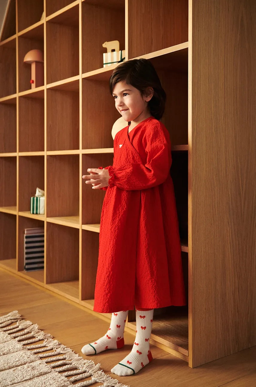 Dječja haljina Liewood Cleo Dress boja: crvena, mini, širi se prema dolje, LW19965