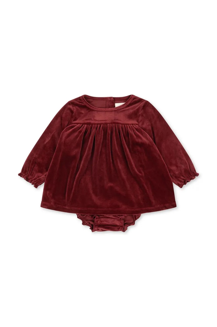 Haljina za bebe Konges Sløjd JINGLE ROMPER DRESS GRS boja: crvena, mini, širi se prema dolje, KS101998