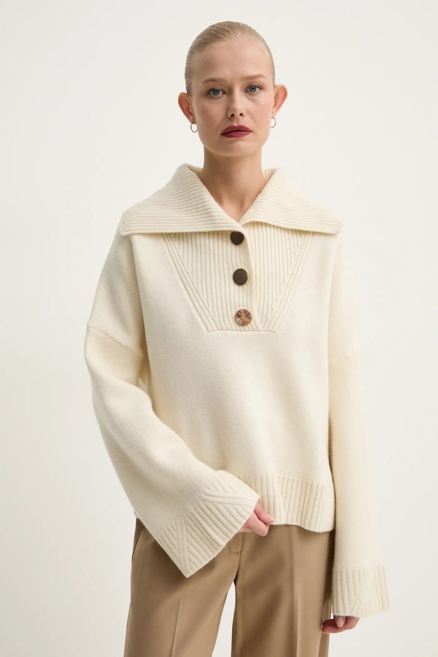 Vuneni pulover BA&SH za žene, boja: bež, topli, 1H24BIVA
