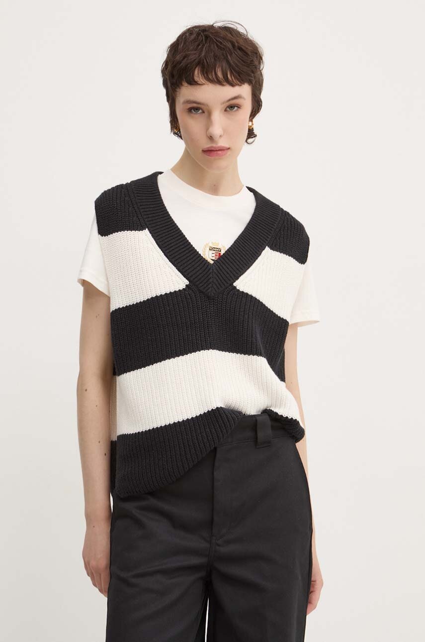 Prsluk Abercrombie & Fitch boja: bež, topli, KI150-4248