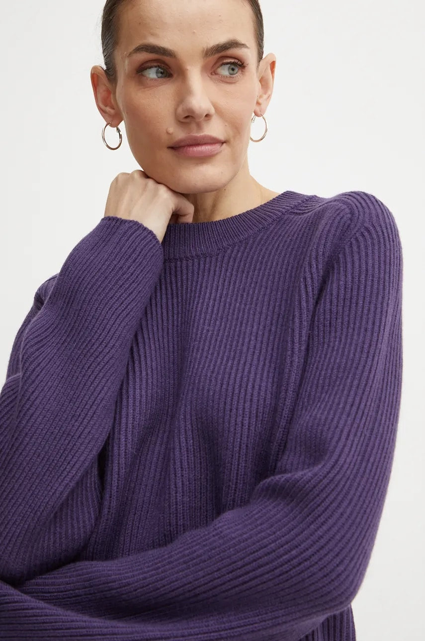 Vuneni pulover MICHAEL Michael Kors za žene, boja: ljubičasta, topli, MF460YPF2G