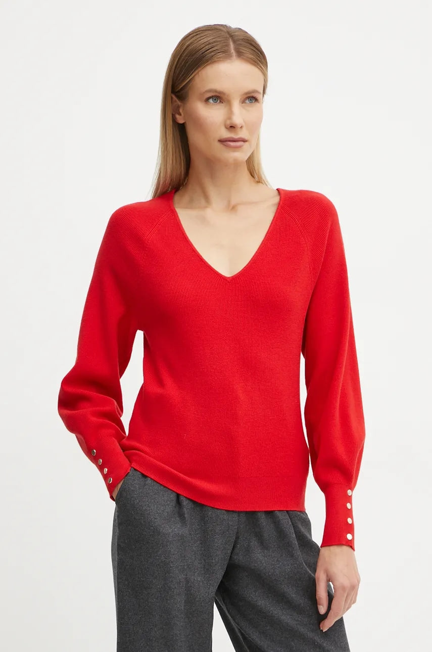 Pulover Morgan MPANDA ženski, rdeča barva, MPANDA