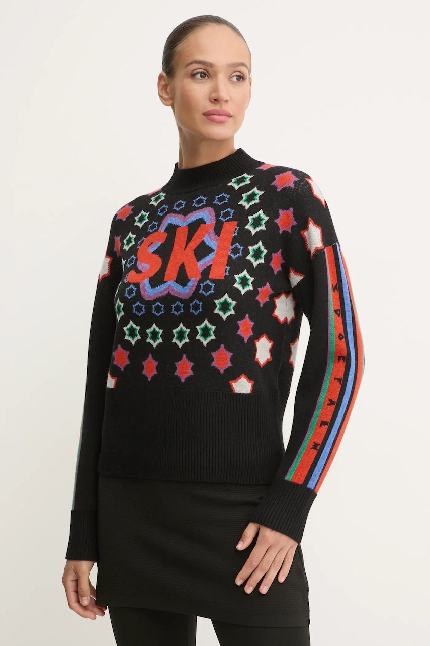 Pulover Sportalm Rio de Janeiro za žene, boja: crna, topli, s poludolčevitom, 1824505732