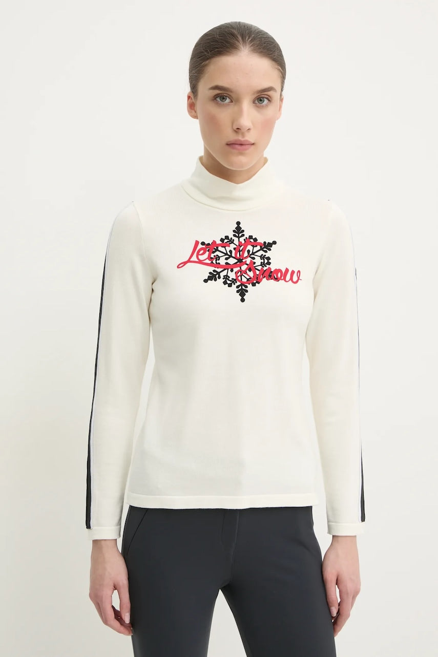 Pulover Newland Jale za žene, boja: bež, topli, s dolčevitom, N46570.91