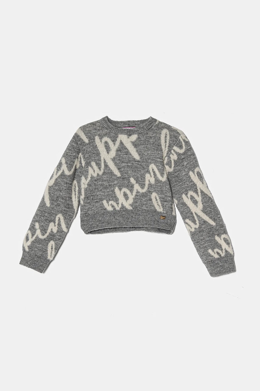 Dječji džemper Pinko Up boja: siva, topli, F4PIJGJP019