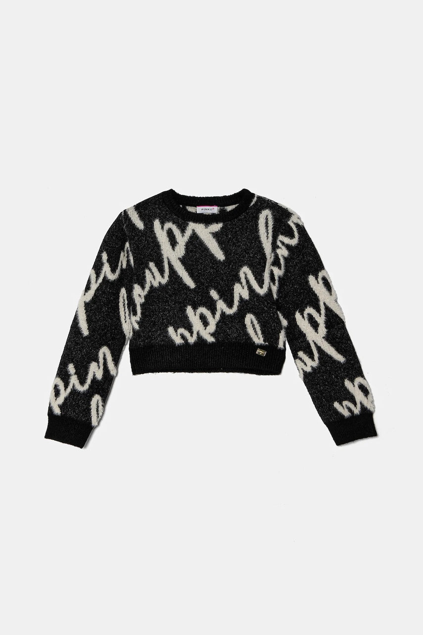 Dječji džemper Pinko Up boja: crna, topli, F4PIJGJP019