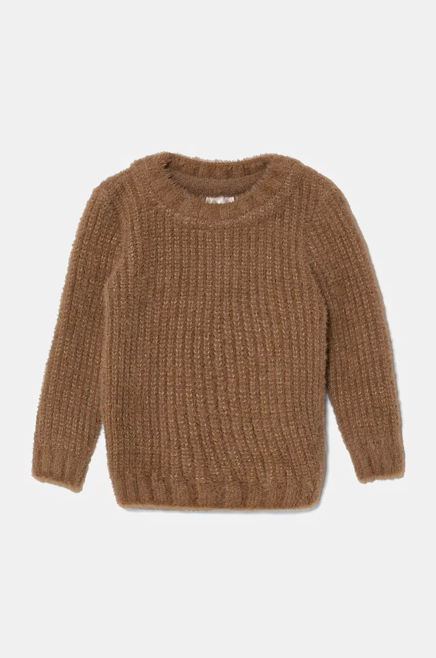 Dječji pulover s postotkom vune Jamiks RIGNOR boja: smeđa, topli, JZH391