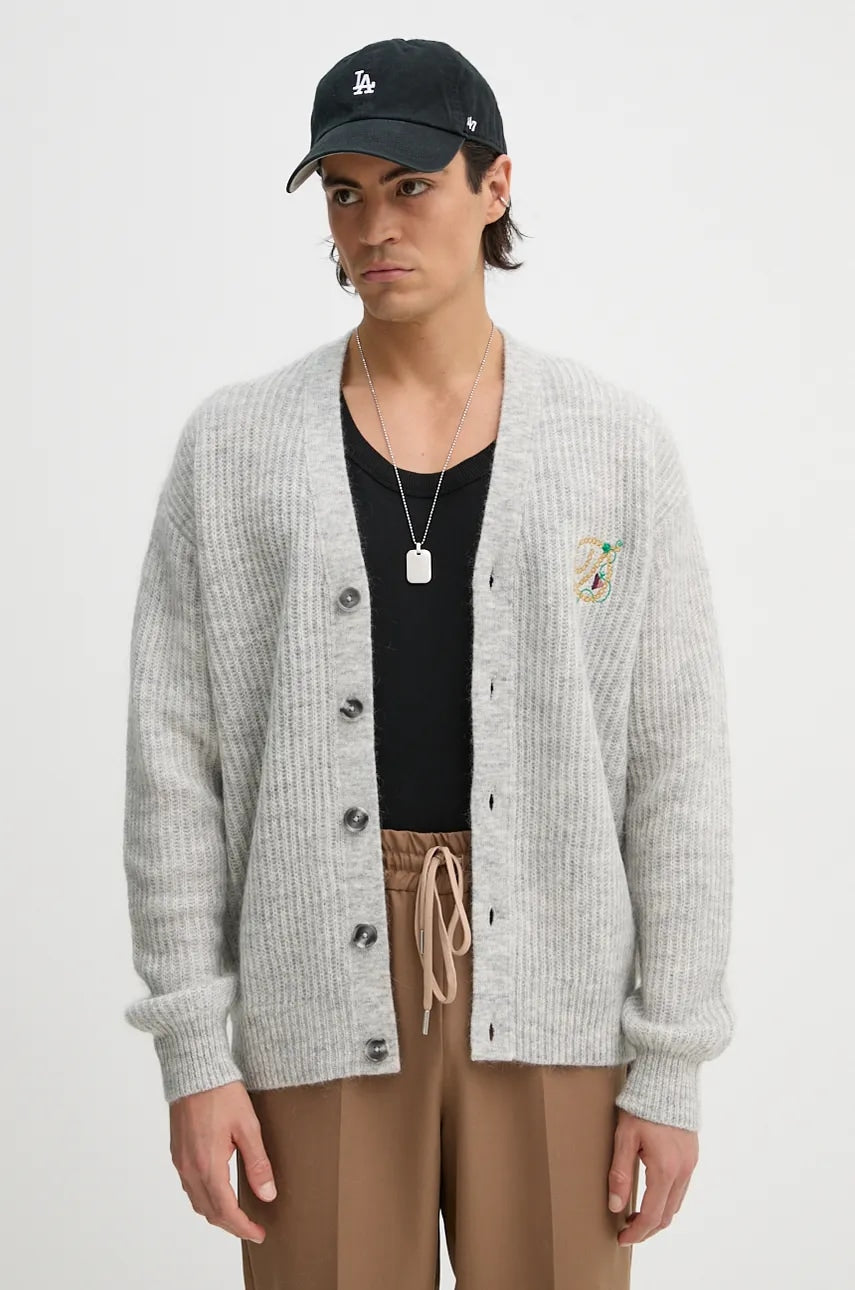 Vuneni kardigan Drôle de Monsieur Le Cardigan D Raisin boja: siva, E.CA130.PA021.GY Le Cardigan D Raisin