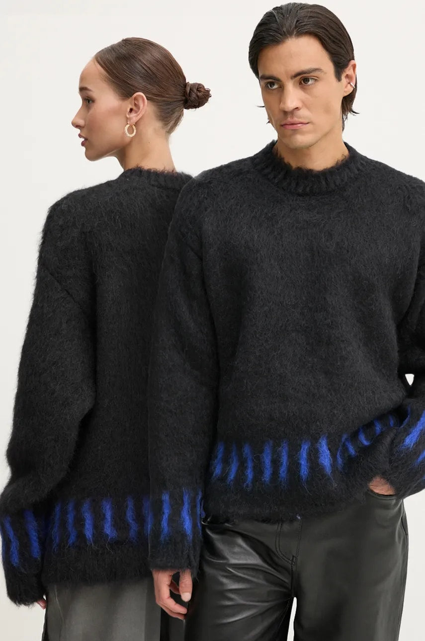 Vuneni pulover Sunnei boja: tamno plava, topli, RTWXKNW005