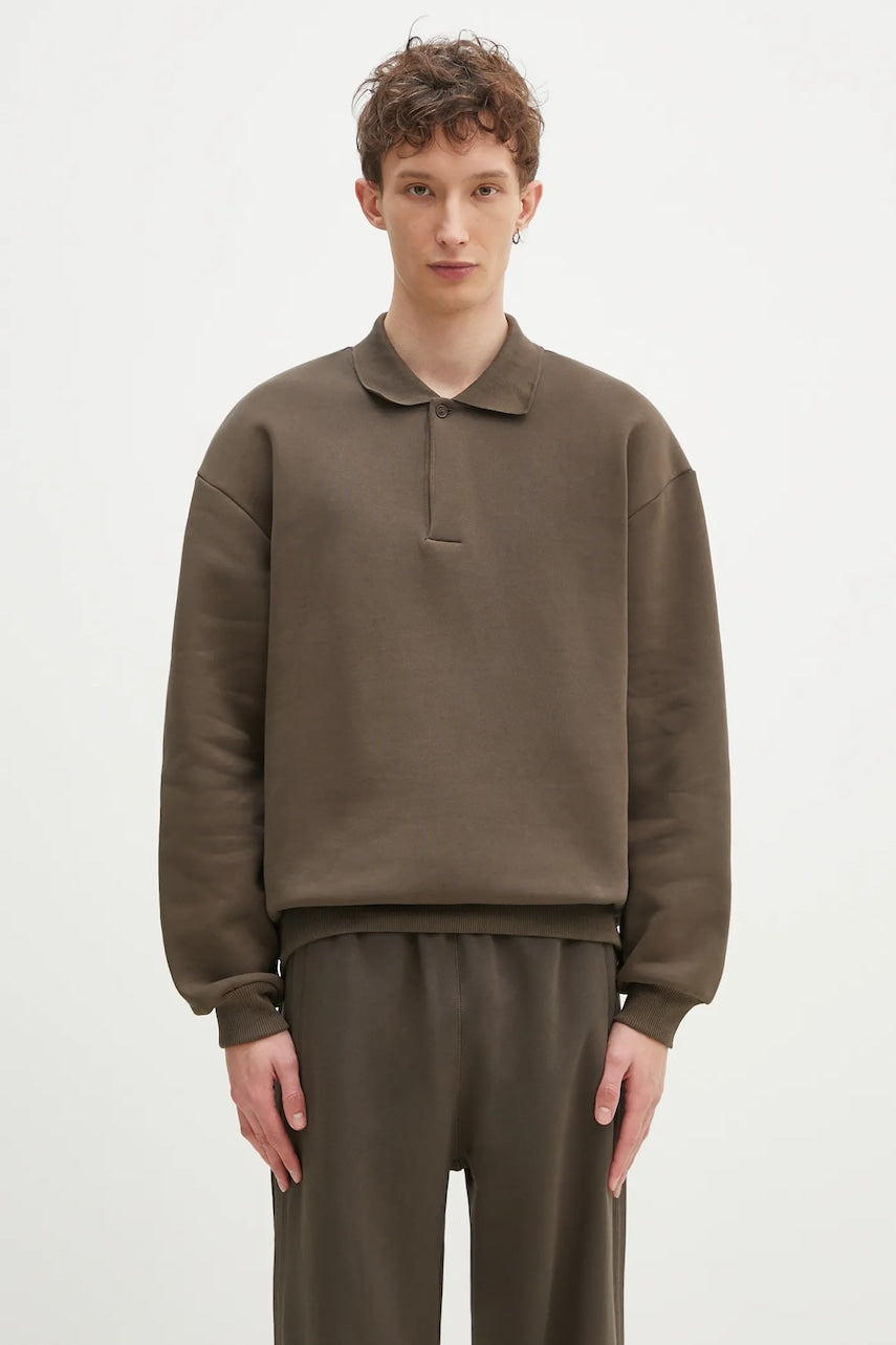 Pamučna dukserica Pangaia boja: zelena, bez uzorka, 10002010