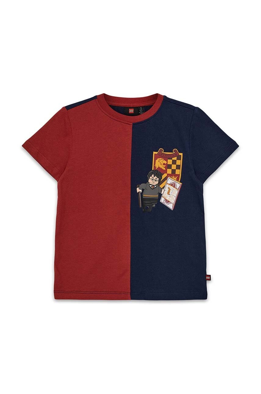 Dječja pamučna majica kratkih rukava Lego LWTANO 707 boja: bordo, s uzorkom, 12011309