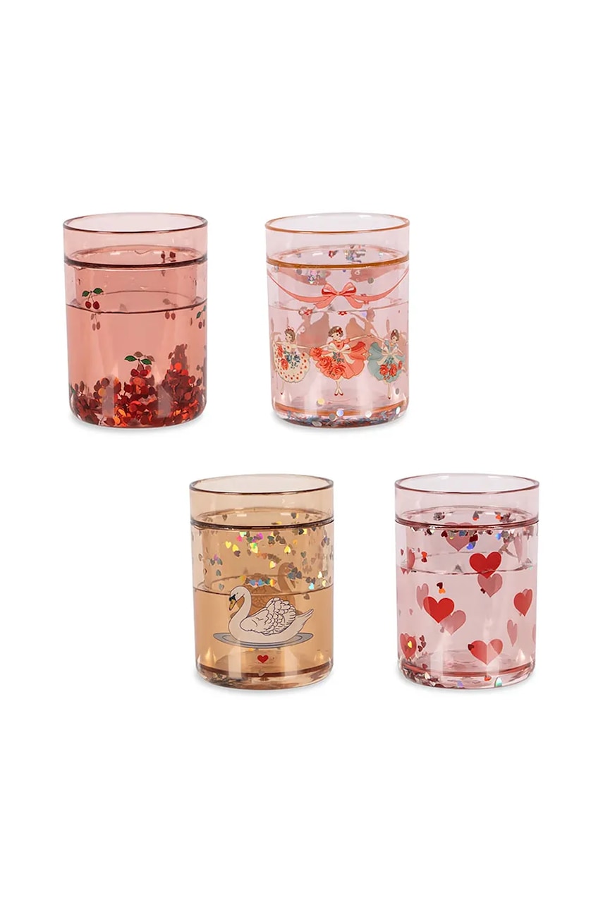 Dječja šalica Konges Sløjd 4 PACK GLITTER CUPS 4-pack KS103658