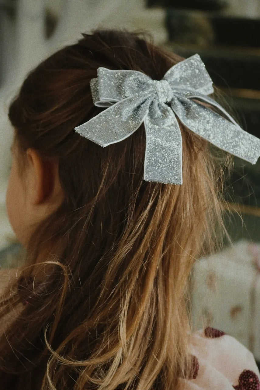 Kopča za kosu Konges Sløjd GLITTER VELVET DOUBLE BOW HAIR BARRETTE KS104309