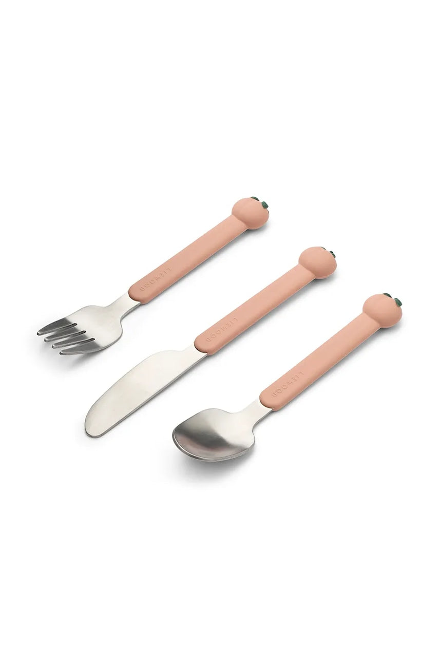 Komplet otroškega jedilnega pribora Liewood Tove Peach Cutlery Set LW20125