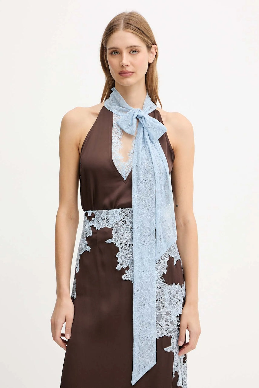 Bluza Never Fully Dressed za žene, boja: smeđa, bez uzorka, NFDTO1930