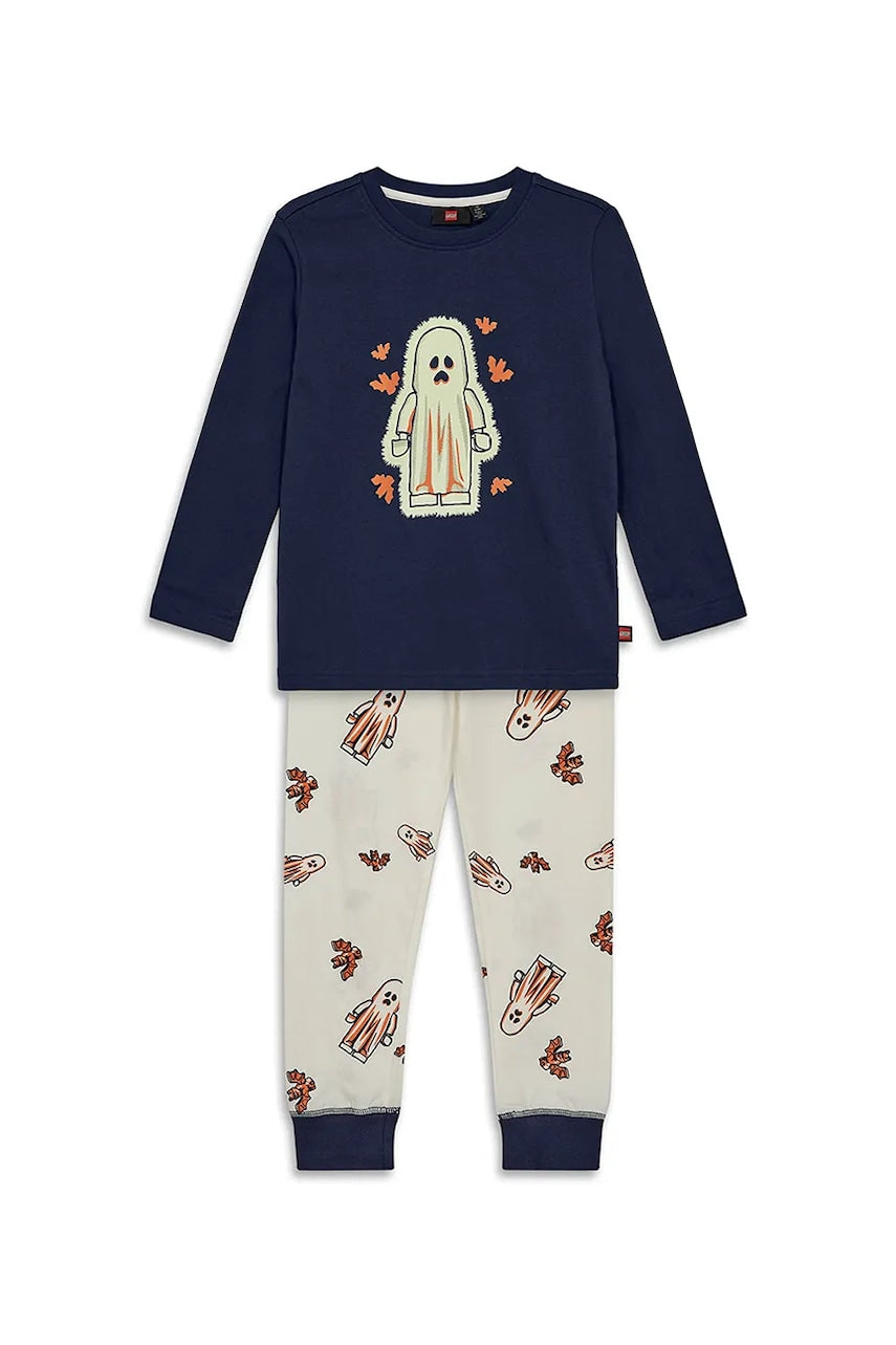 Otroška bombažna pižama Lego LWAGAN 710 mornarsko modra barva, 11011014