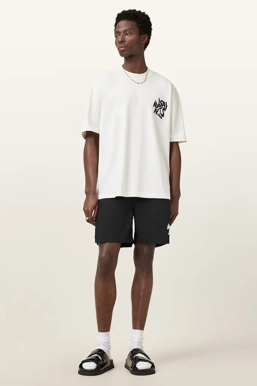 Kratke hlače za kupanje AllSaints ORLANDO boja: crna, M016WC