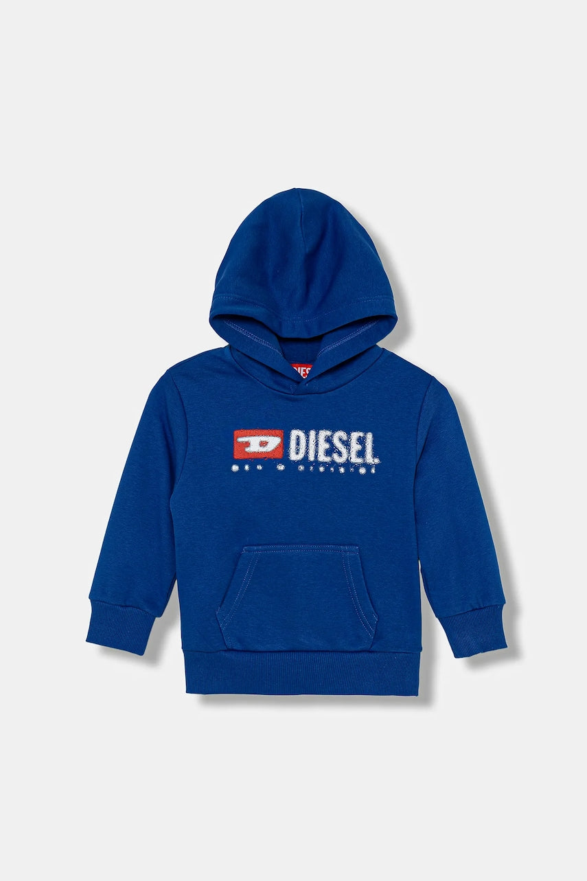 Otroški pulover Diesel SDROPSHOOD OVER SWEAT-SHIRT s kapuco, J02485