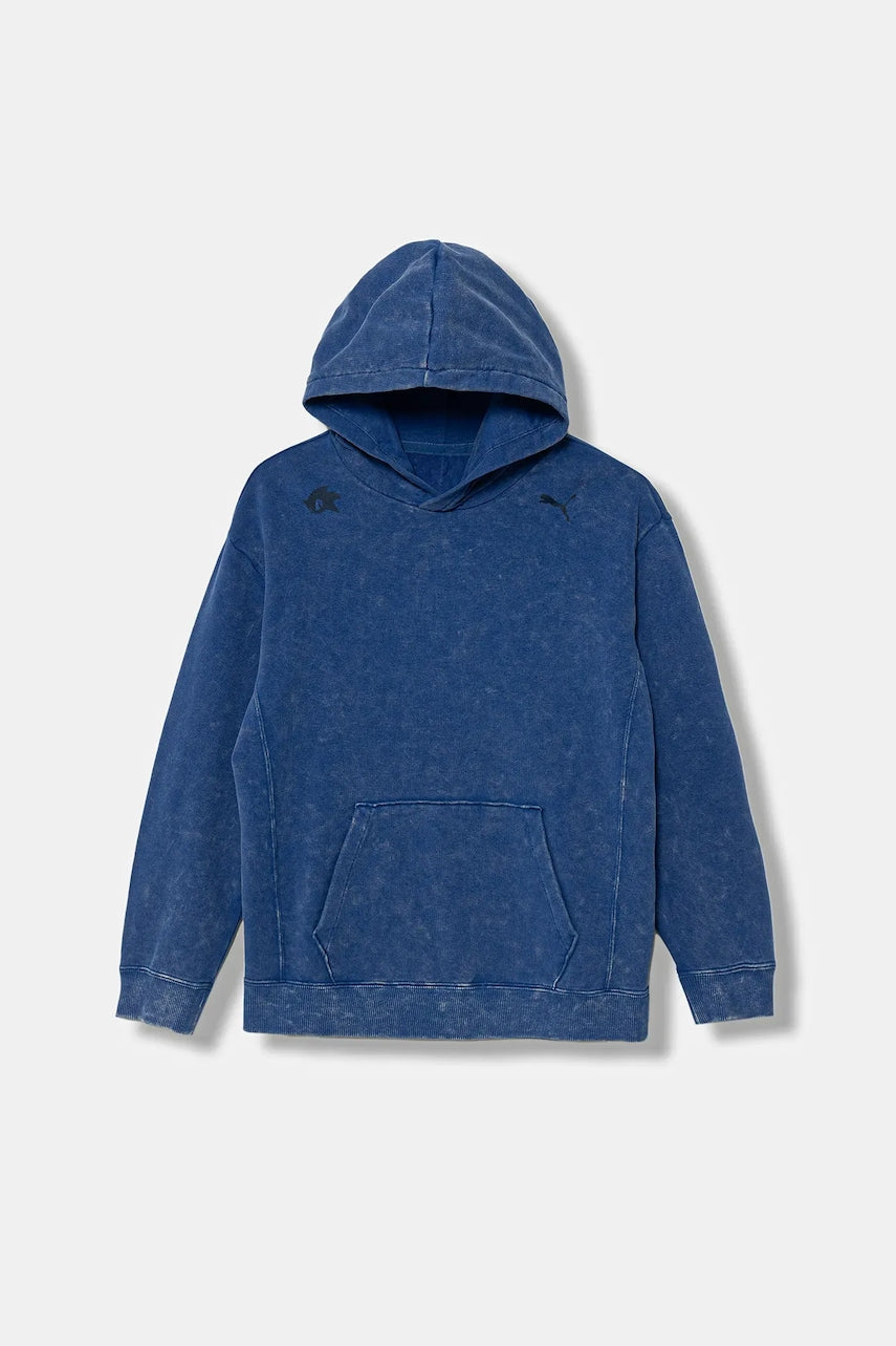 Dječja pamučna dukserica Puma PUMA X SONIC Relaxed Graphic Hoodie TR s kapuljačom, s uzorkom, 632382