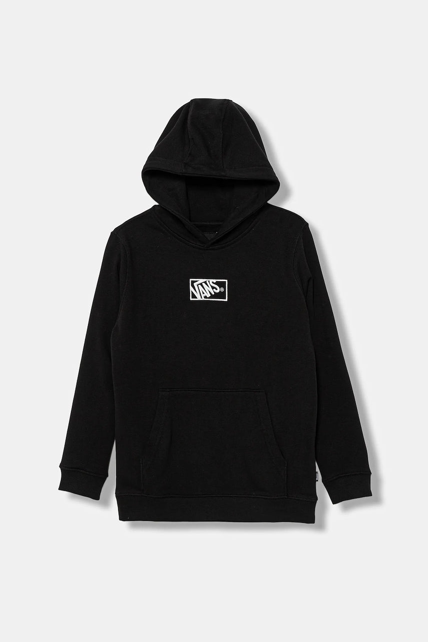 Dječja dukserica Vans BY BLOCKED BOX PO HOODIE boja: crna, s kapuljačom, s aplikacijom, VN000RBDBLK1