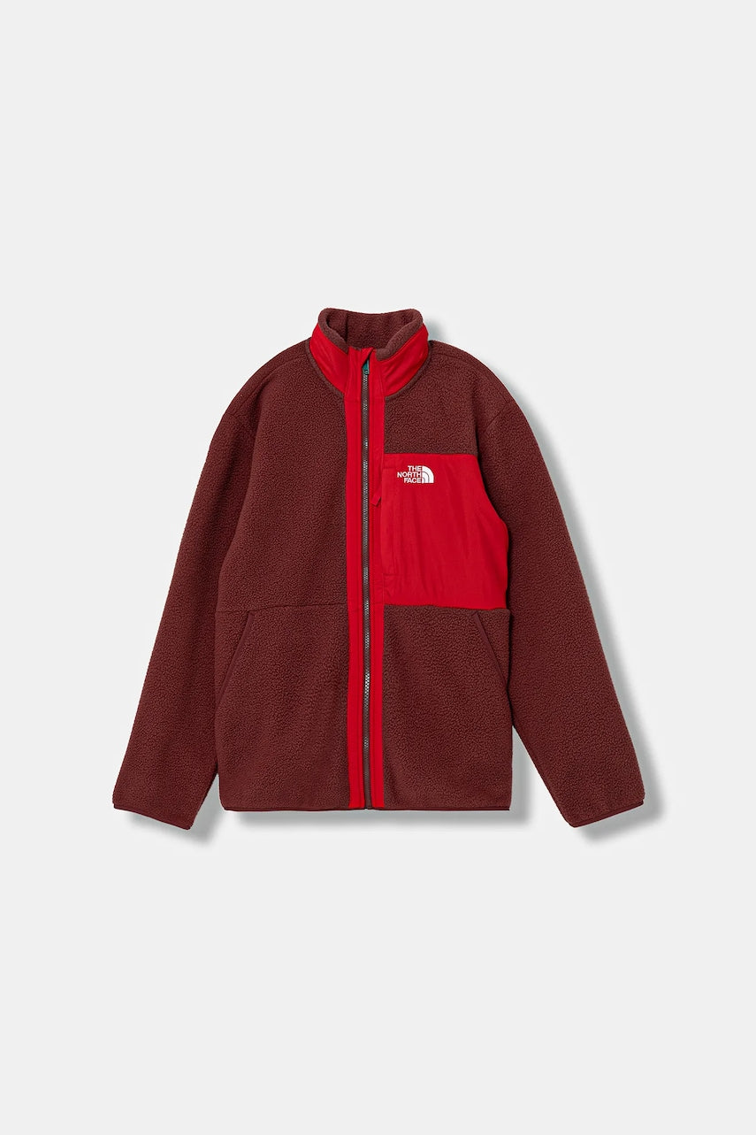 Otroški pulover iz flisa The North Face B YUMIORI FULL ZIP JACKET rdeča barva, NF0A8AZGDI91