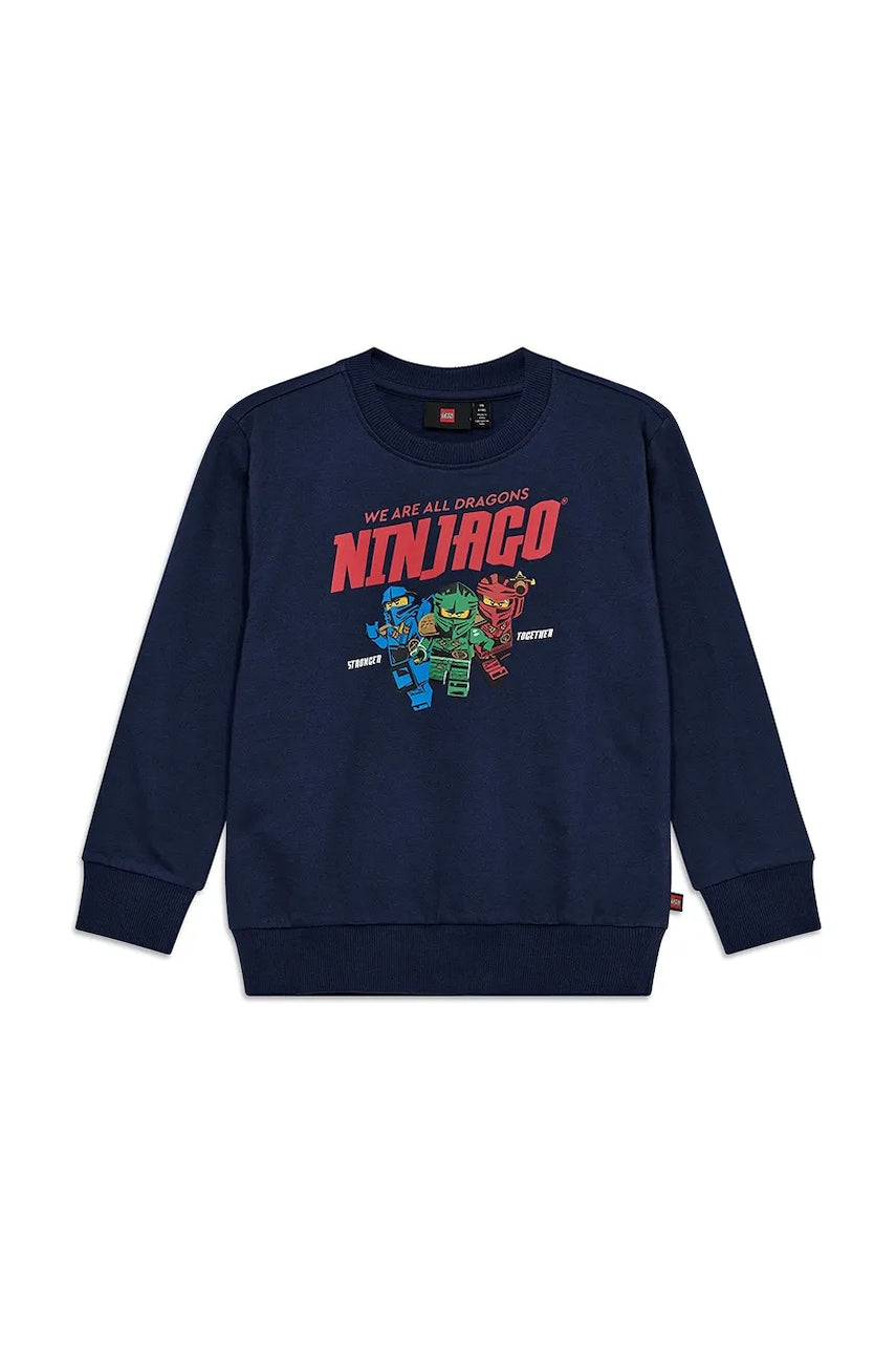 Pamučna dukserica Lego LWSAKU 703 boja: tamno plava, 11010944